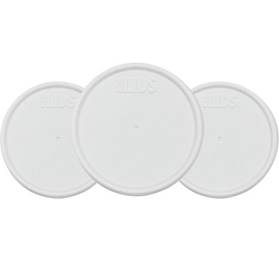 iLIDS 3pk Regular Mouth Storage Lid - White