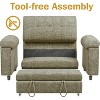 Vipbear hree-in-one convertible sofa bed, pull-out sofa with adjustable backrest, side pockets, apartment, tool-free assembly - 4 of 4