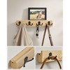 SONGMICS Set of 2 Coat Racks Wall Mount, Coat Hooks Wall Mounted, 8 Double Metal Hooks for Bags, Hats, Towels, Each Loads up to 35.3 lb - 3 of 4