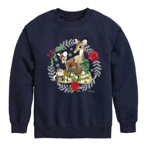 Boys' - Disney - Christmas - Family In The Forest Graphic Long Sleeve Fleece Sweatshirt - 1 of 4