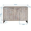 Vynxaria Accent Cabinet Farmhouse Style 3 Door Wooden Cabinet Sideboard Buffet Server Cabinet Storage Cabinet, for Living Room - 2 of 4