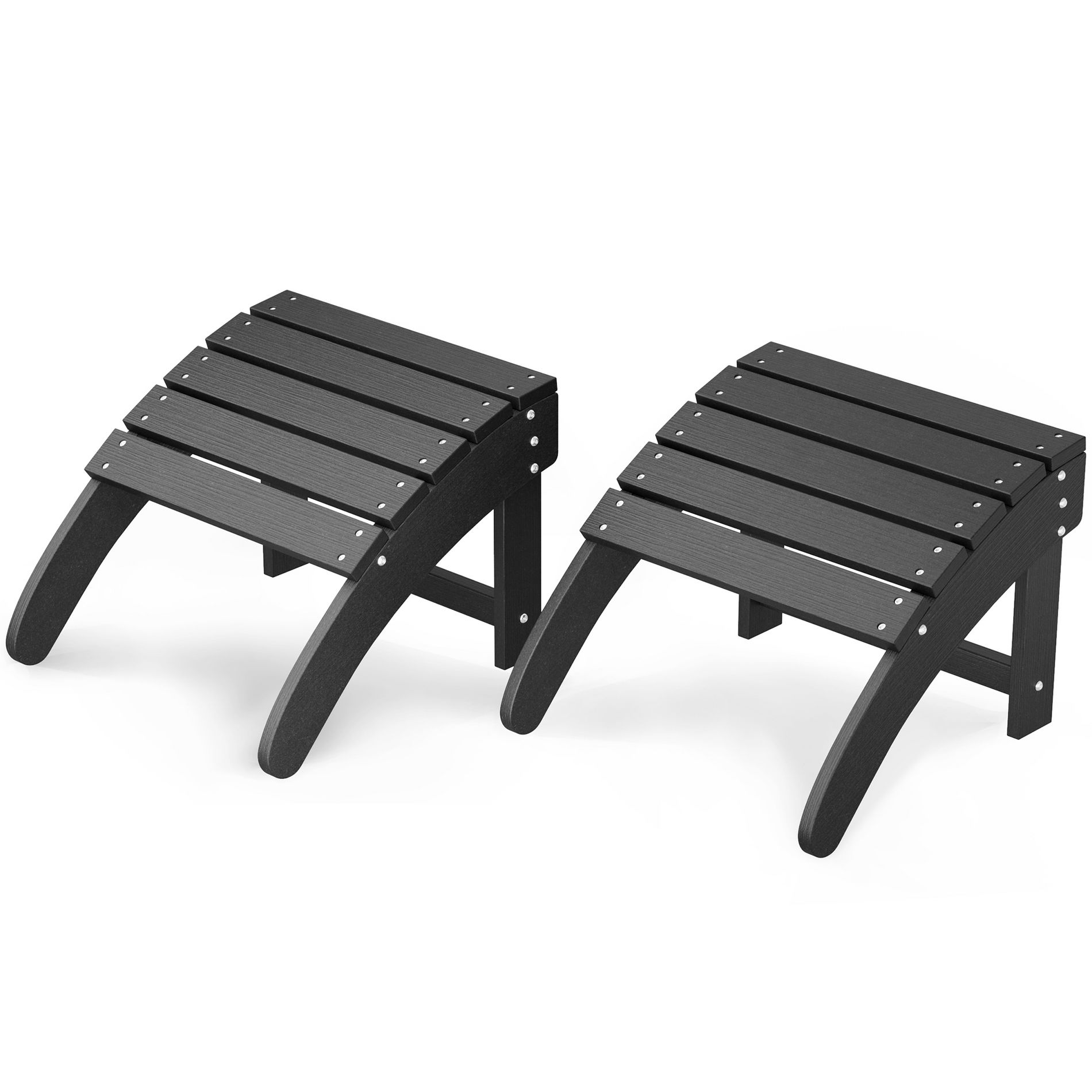 Ottoman for Adirondack Chair, HDPE Adirondack Ottoman Footrest, Weather Resistance Outdoor Footstool for Outside Porch Pool Lawn Backyard