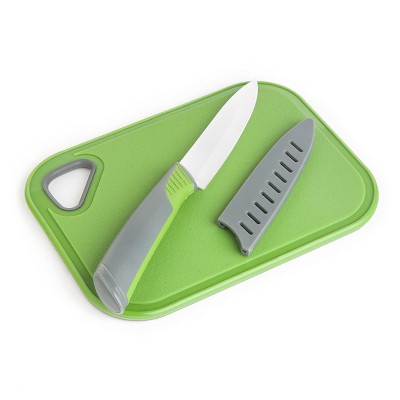 Final Touch Nonslip Bar Cutting Board and Ceramic Knife