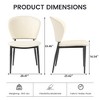 Modern Curved Backrest Dining Chairs Set of 6, PU Leather Upholstered Chair, Kitchen Chairs with Metal Legs for Dining Room - 2 of 4