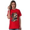 Betty Boop Biker Flaming Skull Tattoo Womens Graphic T Shirt Tees Brisco Brands - 3 of 4