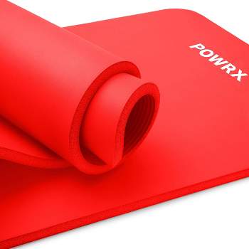 SportQ Solid Rectangular Yoga Mat With Carry Bag 60 × 22.9 Cm - Red