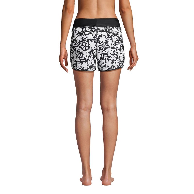 Lands' End Women's 3" Quick Dry Elastic Waist Board Shorts Swim Cover-up Shorts with Panty, 2 of 7