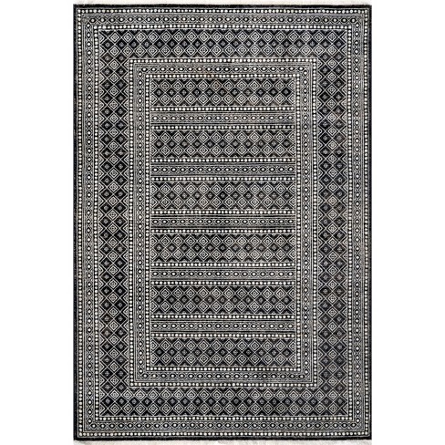 nuLOOM Adilynn Aztec Machine Washable Area Rug Gray 4' x 6