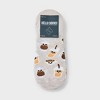 Women's Coffee & Croissants 3pk Liner Socks - Oatmeal Heather/Ivory/Pink 4-10 - 2 of 3