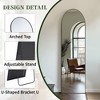 57"x20" Arched Full Length Mirror, Full Floor Mirror with Stand, Large Full Body Mirror, Wall Mirror for Bedroom Living Room - 4 of 4