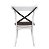 2 Pieces Set Dining Side Chair Rustic Modern Farmhouse Design Retro Design With Metal X Design - 4 of 4