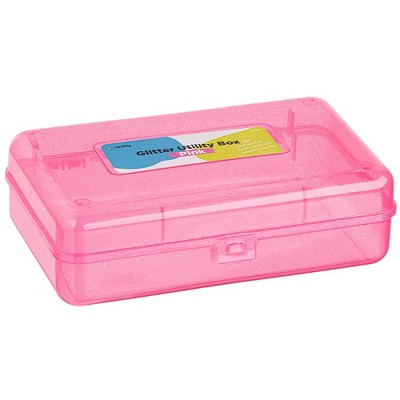 Sterilite Pencil Box Pink Glitter 2-Pack