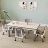 Kids Table and 4 Chairs Set, Height Adjustable Toddler Table and Chair Set for Ages 2-10 - 3 of 4