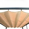 VisioGear Canopies and Gazebos, Outdoor Gazebos with Retractable Pergola, Gazebo Pavilion for Garden, Brown, 156"*120"*93.6" - 4 of 4