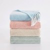 Oceanfront Resort 50"x60" Textured Stripe Throw Coral - 4 of 4