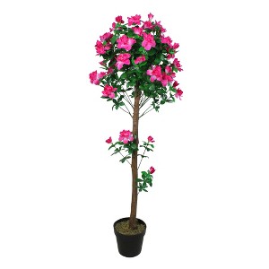 Northlight 4.5' Unlit Artificial Potted Azalea Flower Tree - 1 of 4