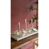 Painted Metal Floral Candle Holder – 5" Tall 3-Taper Candelabra by Kalalou - 3 of 3