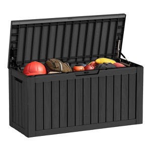 VisioGear Lockable Deck Boxes, Multi-Capacity Outdoor  Storage Deck Box, Small Patio Storage Bin for Garden Tools - 1 of 4