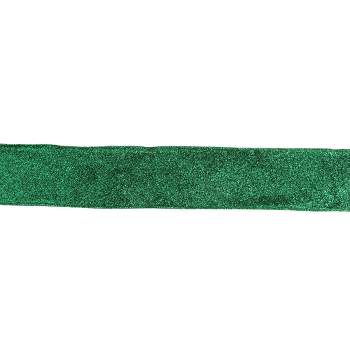 Northlight Shimmering Green Wired Christmas Craft Ribbon 2.5" x 16 Yards