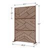 Lirago Modern Metal Outdoor Decorative Screen Patio Partition Freestanding Privacy Screen 72"x47" Brown - 4 of 4