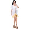 LA LEELA Women's Open Front Summer Vacation Beachwear Short Bathing Suit Cardigan Holiday Swimwear Duster Beach Swim - 4 of 4