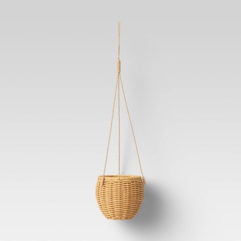 8" x 33" Rattan Hanging Woven Planter Natural - Opalhouse™ - image 1 of 4