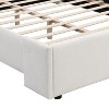 KTMBDW Elegant Bed Frame/Wingback Headboard/Upholstered Platform Bed/Strong Wooden Slats/No Box Spring Needed/Easy Assembly/White - 4 of 4