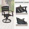 Arceso Outdoor Dining Chair Set, Swivel Rocking Patio Chairs, HDPE Seat with Aluminum Frame Patio Dining Chairs, Outdoor Chairs with Armrest - 4 of 4