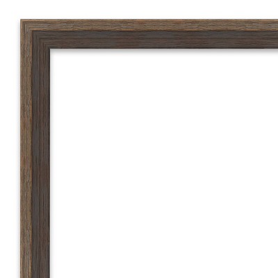 Mocha Brown Hardwood Rectangular Bathroom Wall Mirror
