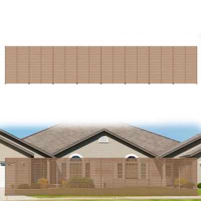 SEVOBAL 8pc Patio Screen Patio Privacy Porch Screen Patio Screens Paged Patio Decorative Screens Patio Screen Decor Outdoor, Brown, 363.76"*15.75"*72"