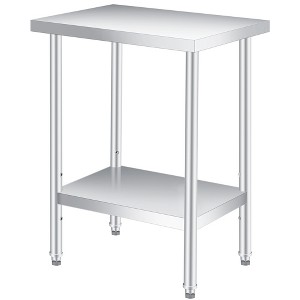 Stainless Steel Workbench, Commercial Kitchen Workbench with Adjustable Bottom Shelf, Suitable for Restaurants, Hotels, Garages, Indoors and Outdoors - 1 of 4
