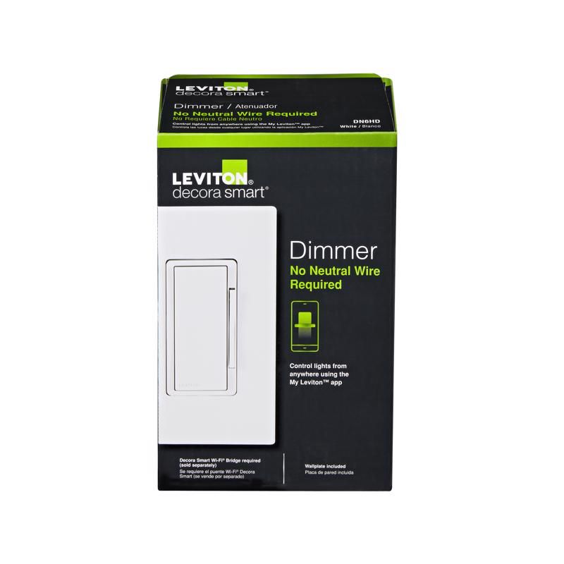 Leviton Decora White WiFi Smart Dimmer Switch 1 pk, 3 of 5