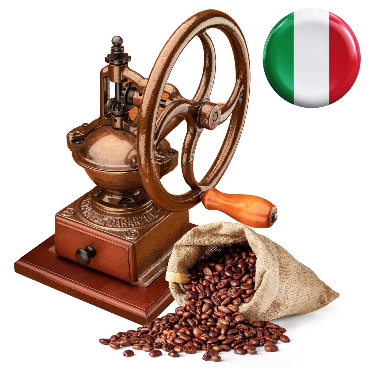 Classic Cuisine Cast Iron Burr Manual Coffee Grinder