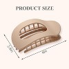 Aghana Digitals 4-Piece Large Flat Round Matte Claw Clips with Strong Grip, Comfortable Curved - 3 of 4