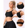 Allegra K Women's Full-Coverage U Back Fitness Sports Bras with Fixed Padded Cup - 3 of 4
