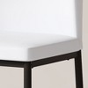 PAGED Luxury Dining Chairs Set of 6 Vertical Stripe Back Dining Room Chairs with Metal Legs for Dining Room, Kitchen - 4 of 4