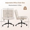 NicBex Ergonomic Office Chair with Wheels, 360° Swivel Chair with Height Adjustable, Armless Desk Chair with Lumbar Support, Home Office Desk Chair - 2 of 4