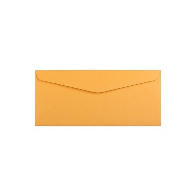 JAM Paper #10 Business Envelope 4 1/8" x 9 1/2" Brown Kraft 1000/Carton (3984B)