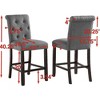 NicBex Dining Chairs Set of 2 Upholstered Chair Counter Height Stools with Solid Wood Frame Suitable for Kitchen - 4 of 4