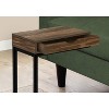 Monarch Specialties Accent Table C-Shaped End Side Snack Storage Drawer Living Room Bedroom Metal Laminate Brown Black Contemporary Modern - 4 of 4