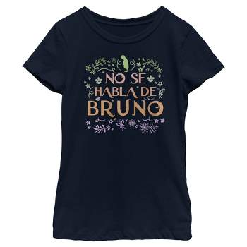 Girl's Encanto No Se Habla De Bruno Tropical Floral Leaves T-Shirt