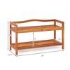 Costway 3-tier Wood Shoe Rack 19' Shoe Bench Freestanding Boots Organizer  Heavy-duty : Target