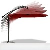 VisioGear Patio Umbrellas, Outdoor Market Hanging Umbrella, Patio Outdoor Umbrella with Crank Handle, Red, 114.17"*114.17"*81.49" - 4 of 4