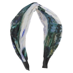 Unique Bargains Women's Wide Tie Landscape Painting Headbands Blackish Green 1 Pc - 1 of 4