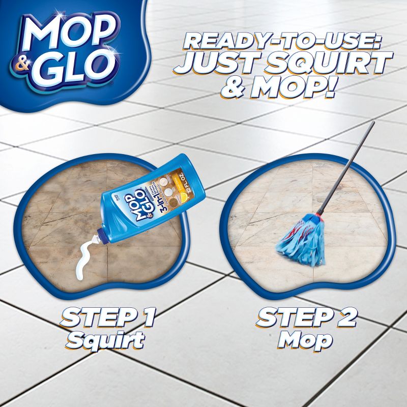 Mop & Glo Professional Multi-Surface Floor Cleaner, Fresh Citrus Scent 64 Oz, 3 of 7