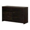 South Shore 22.5" 6 Drawer Double Dresser Rubbed Black: Laminated Particle Board, Adult Assembly Required - 2 of 4