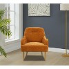 Okak Modern Accent Chair, Chenille Armchair, Modern Style Accent Chair with Wood Legs, Comfy Design for Living Room, Bedroom - 2 of 4