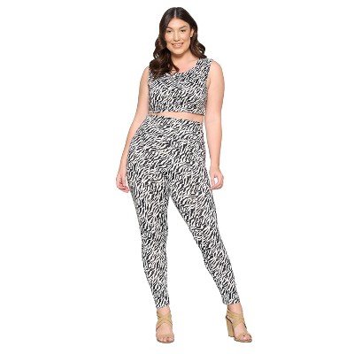 L I V D Women's Zebra Yoga Leggings
