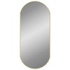 vidaXL Wall-Mounted Glass Mirror with Durable PVC Frame - Gold, Oval Design Ideal for Bathroom, Hallway, Bedroom, and Living Room - 35.4" x 15.7" - 3 of 4