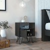 NicBex Coffee Tables for Living Room 17.72" H Rectangle Modern Coffee Table with Single Door Cabinet and 1 Open Shelf, Dark Walnut - 3 of 4